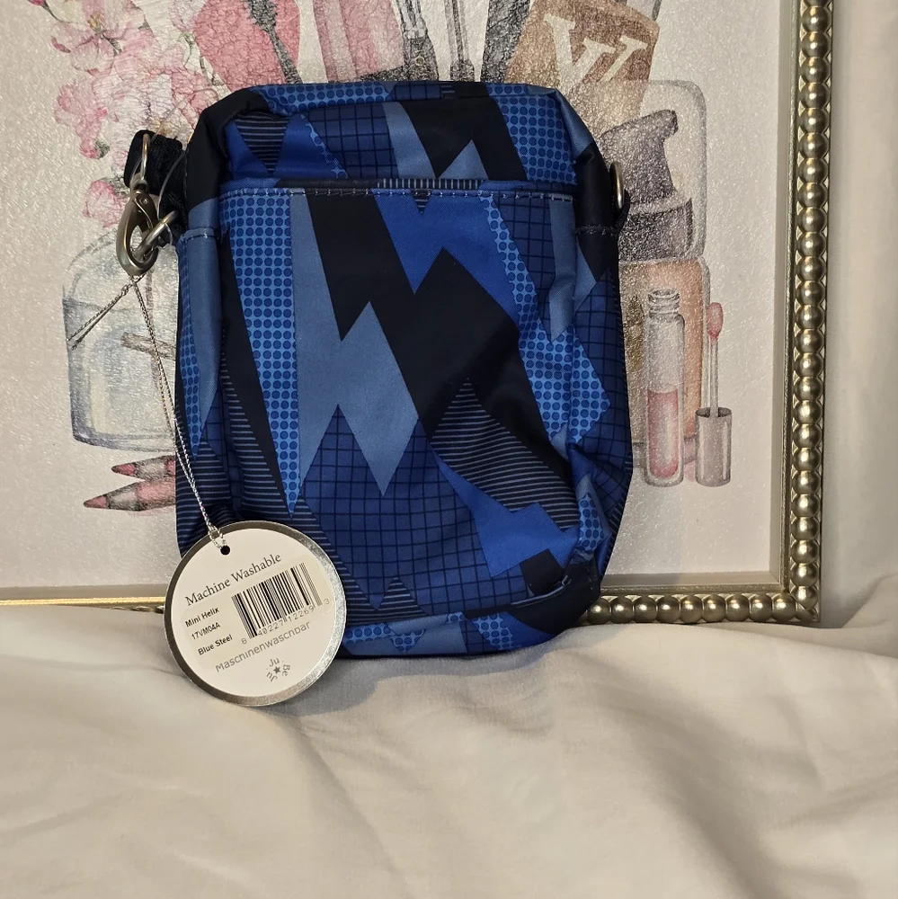 Ju-Ju-Be Geometric Blue Messenger Bag Nwt